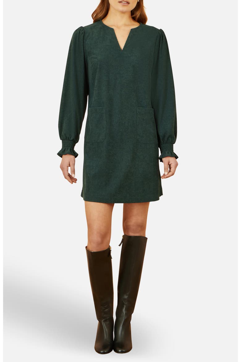 Cord Ruched Sleeve Tunic, Alternate, color, Green