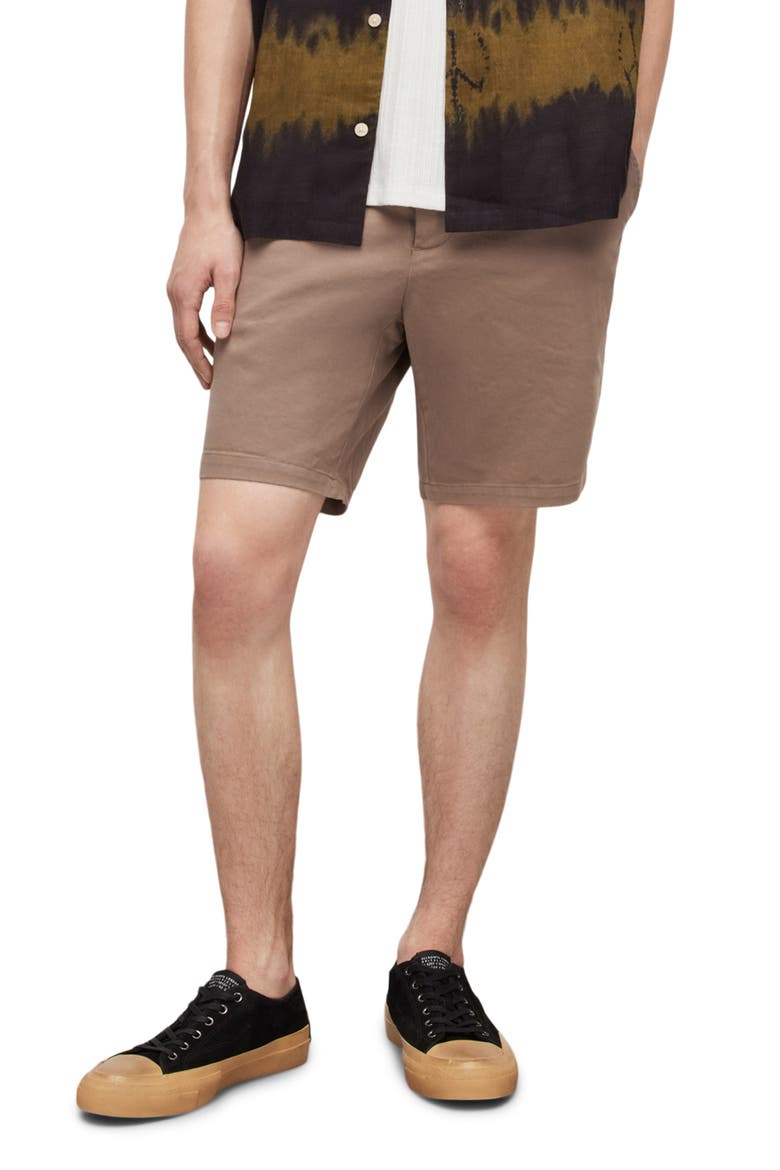 Neiva Flat Front Stretch Twill Shorts, Main, color, EARTHY BROWN