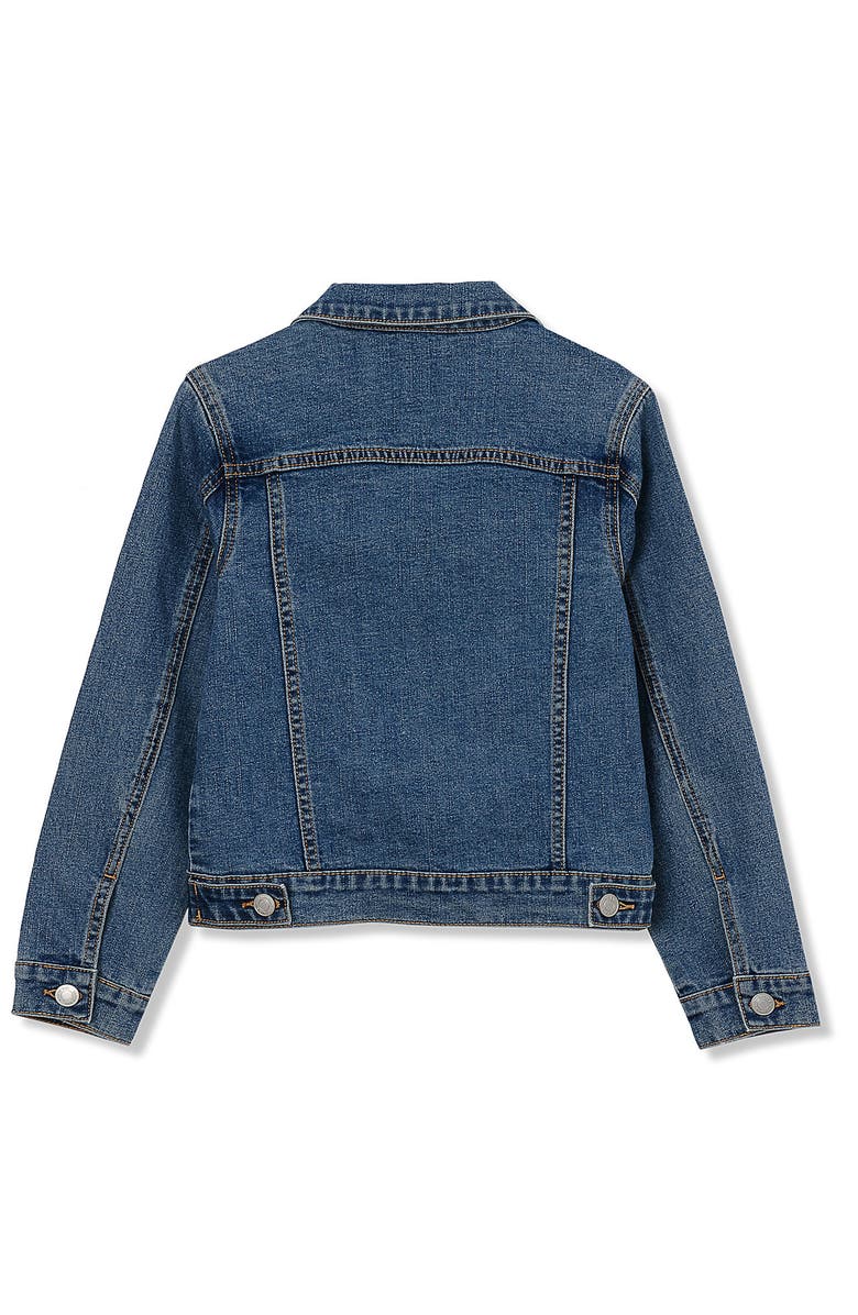 Lands' End Girls Denim Jacket, Alternate, color, Legend