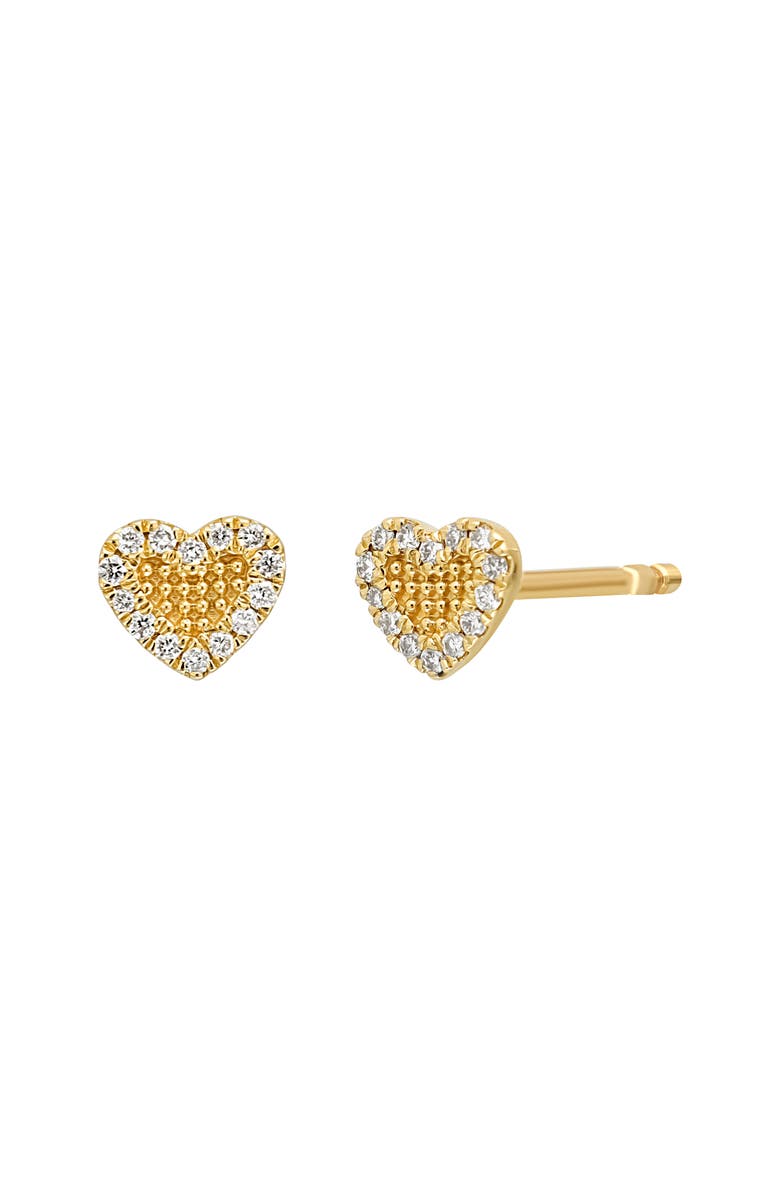 Bony Levy Kiera Beaded and Diamond Heart Stud Earrings, Main, color,