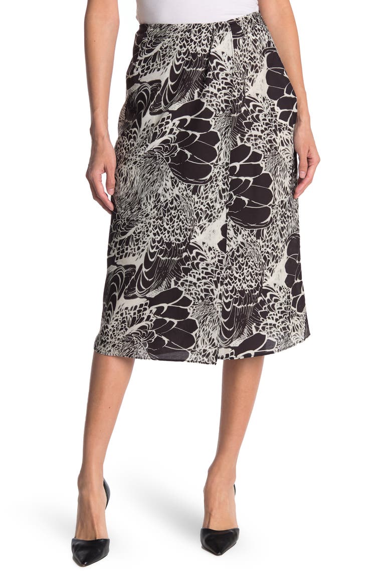 Roost Silk Skirt, Main, color, NATURAL/ BLACK