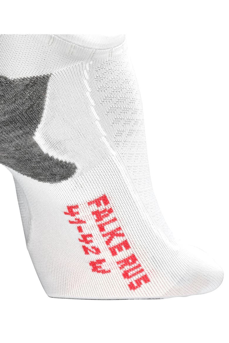RU5 Race Invisible Running Socks, Alternate, color, White-Mix