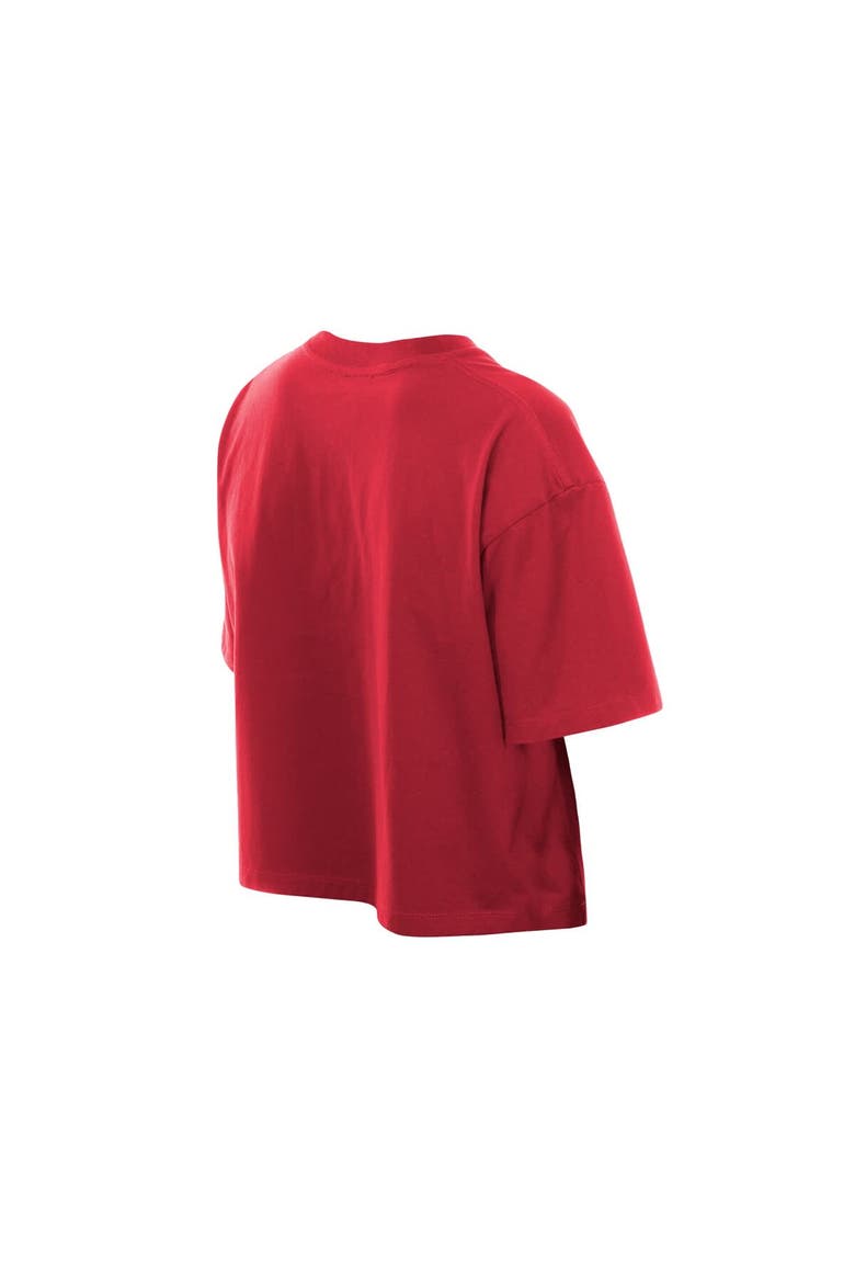 Women's New Era Red St. Louis Cardinals Boxy Foil Logo T-Shirt, Alternate, color, Red