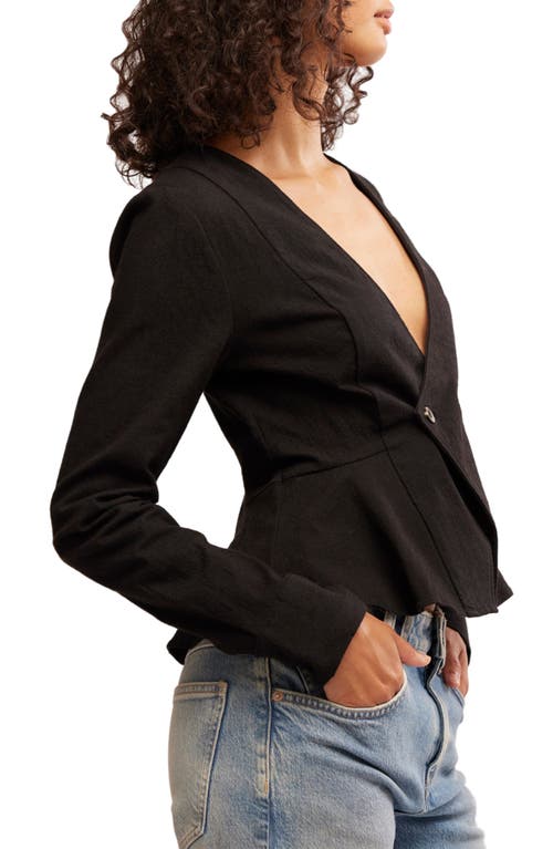 Free People City Life Button-up Shirt In Black