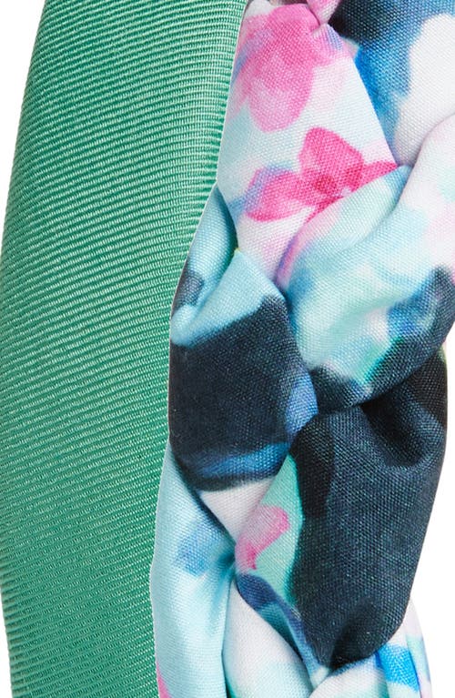 Tasha Braided Pleated Headband In Purple Sage