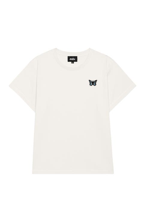 Womens Butterfly Lightweight High Waisted Tee