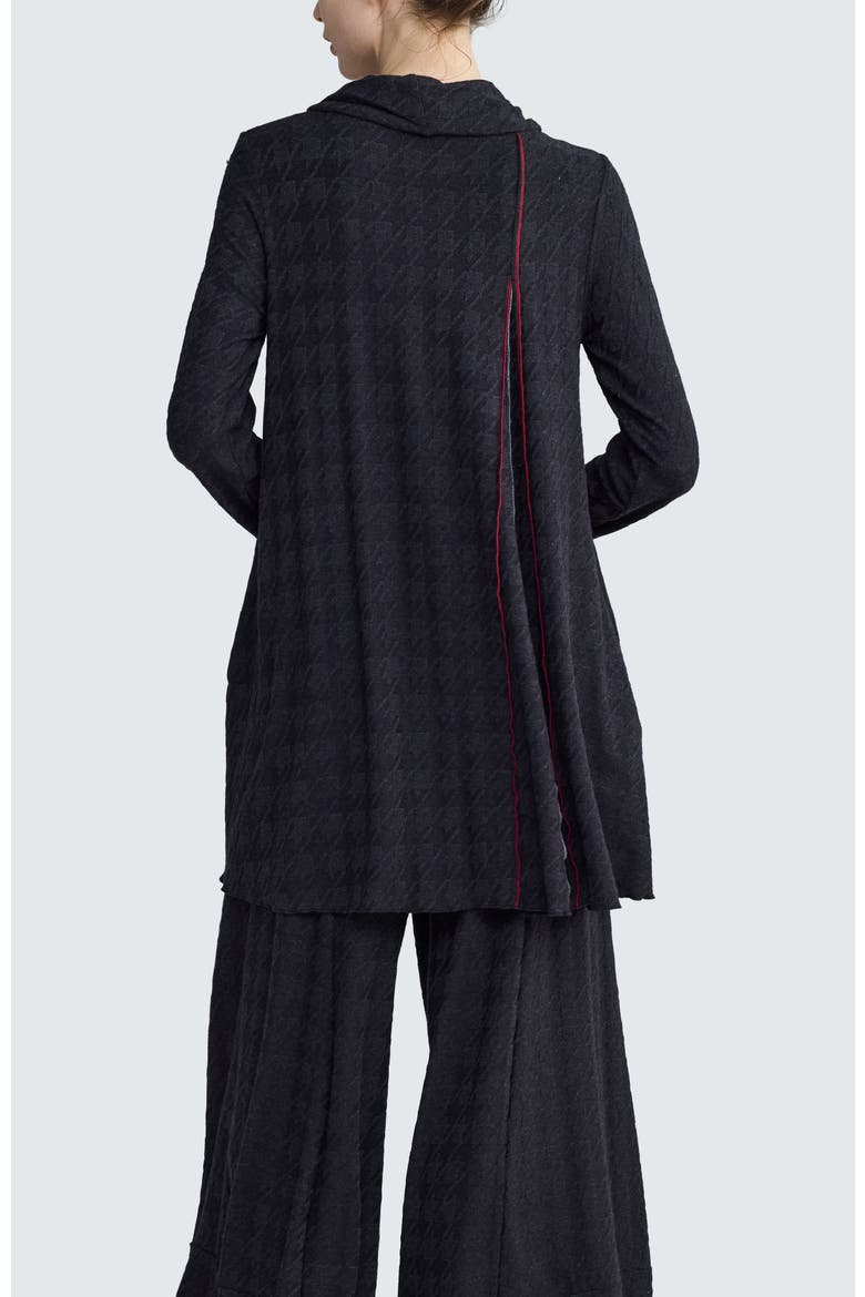 Sylra Pleated Tunic, Alternate, color, Coalblack Red