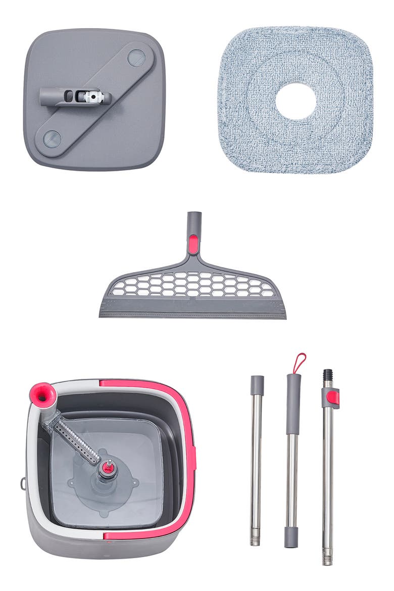 TrueClean Mop & Bucket System, Alternate, color, PINK