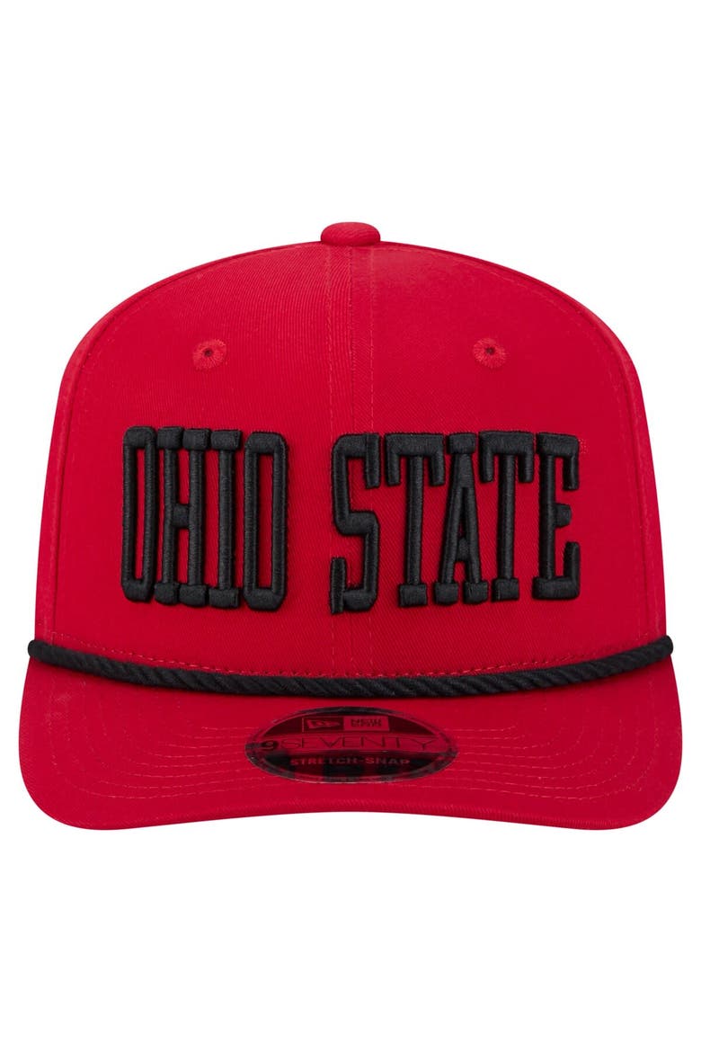 Men's New Era  Red Ohio State Buckeyes 9SEVENTY Stretch-Snap Adjustable Hat, Alternate, color, Red