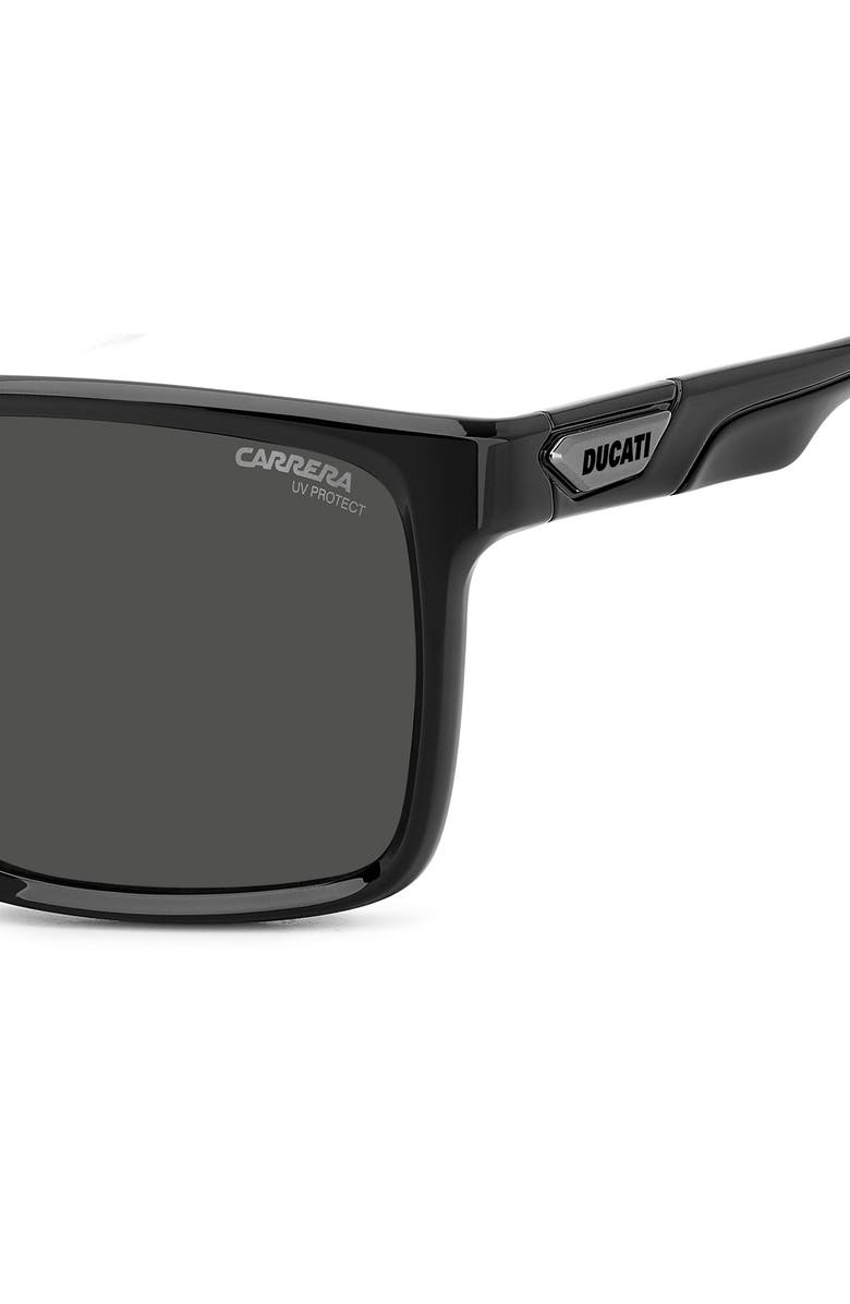 Carrera Eyewear x Ducati 57mm Rectangular Sunglasses, Alternate, color, Black/ Grey
