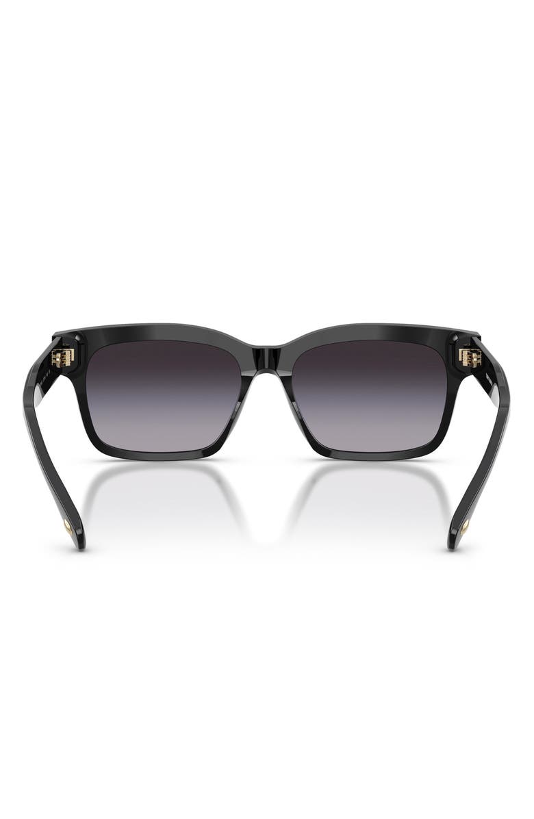 Tory Burch 55mm Rectangular Sunglasses, Alternate, color, Black / Grey Gradient