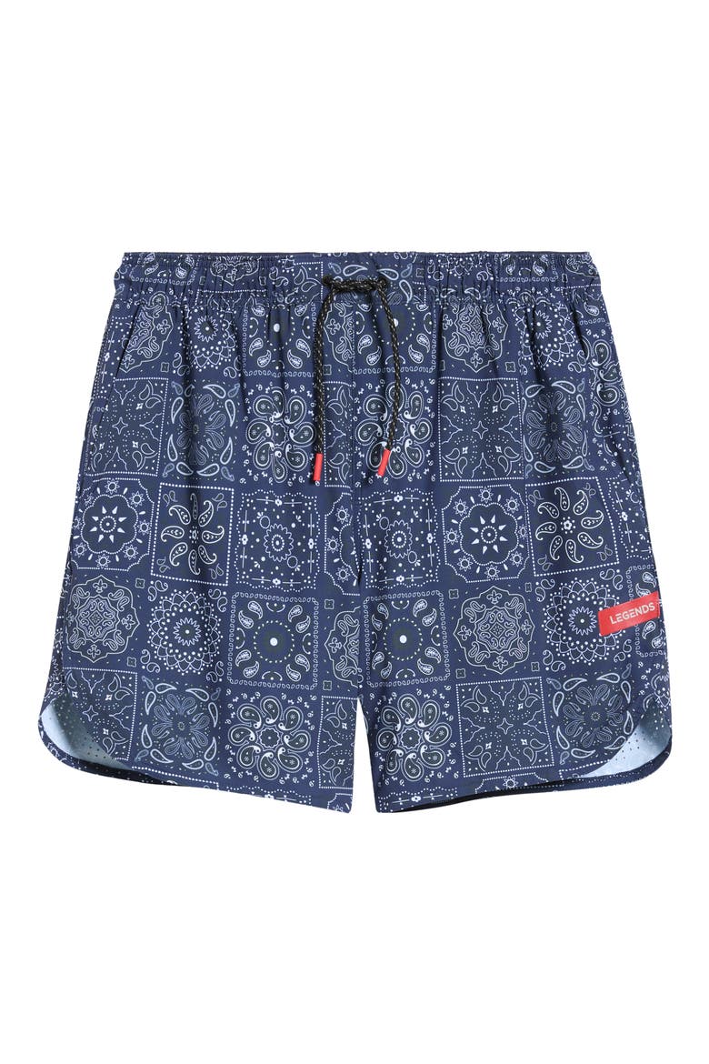 Luka 7-Inch Lined Performance Shorts, Alternate, color, PAISLEY TILE NAVY