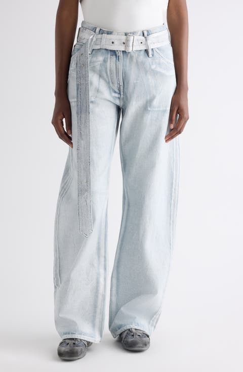 Belted Wide Leg Jeans