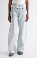 Acne Studios Belted Wide Leg Jeans