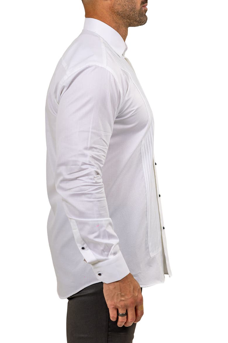Ceremony Cotton Tuxedo Shirt, Alternate, color, WHITE