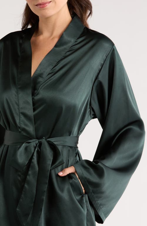 Kilo Brava Satin Robe In Green