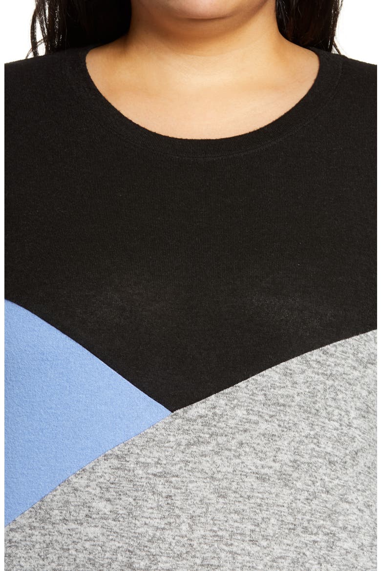 Colorblock Pullover, Alternate, color, BLACK/ BLUE LAVENDER/ GREY