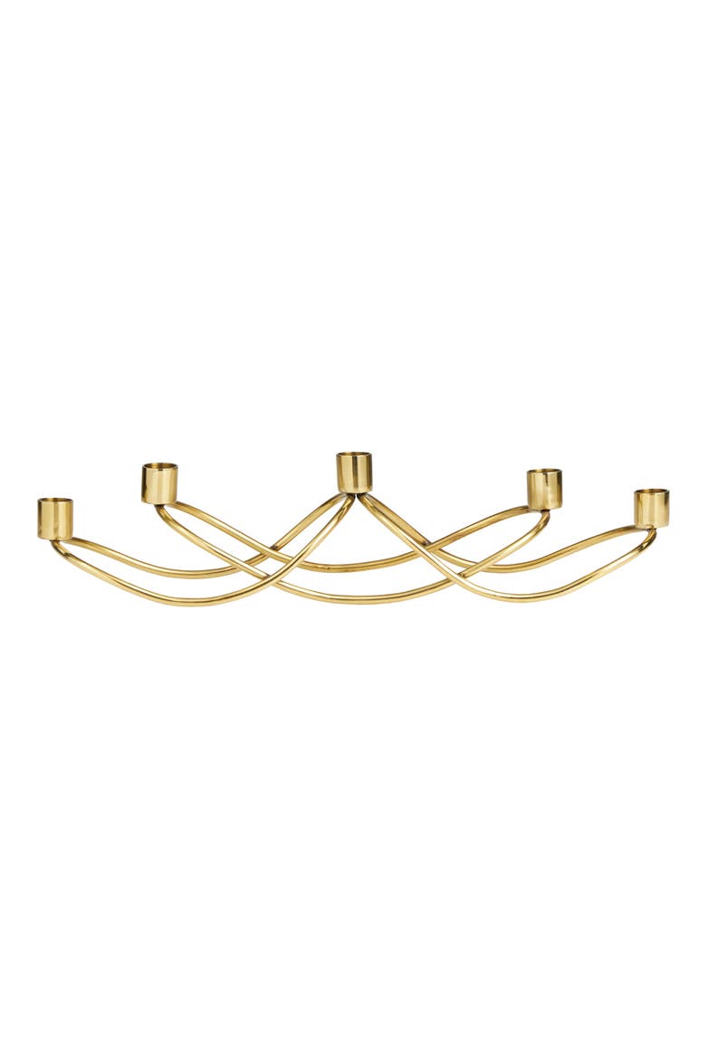 Gold Stainless Steel Candleholder, Main, color, GOLD