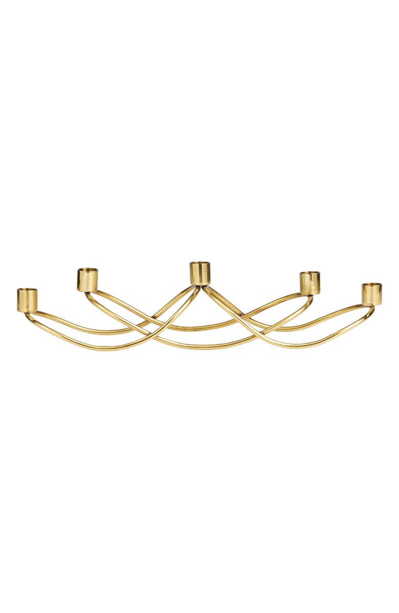 Novogratz Gold Stainless Steel Candleholder, Main, color, 