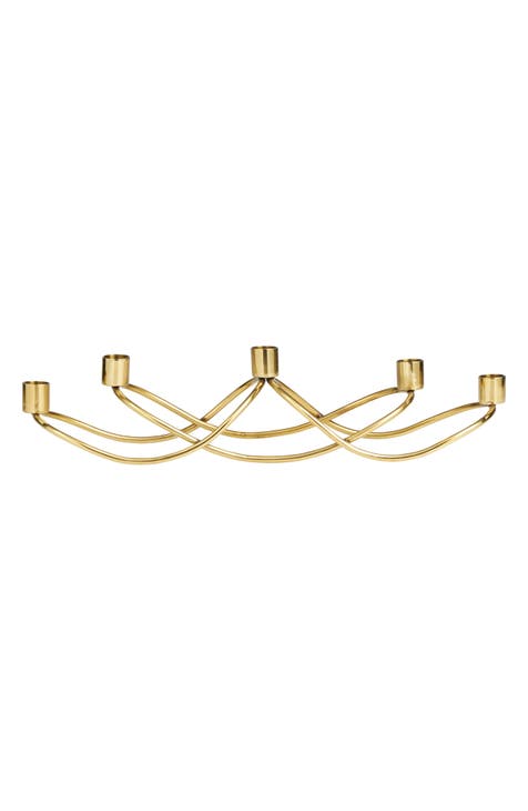 Gold Stainless Steel Candleholder