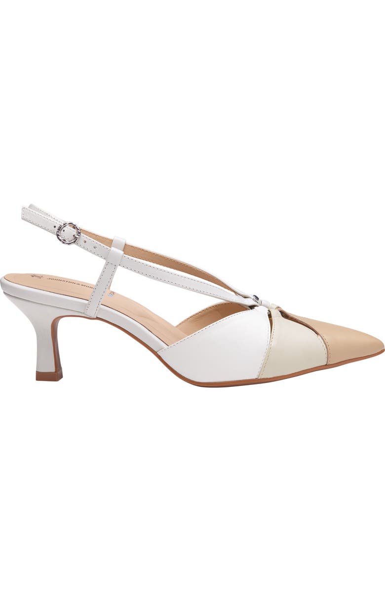 Johnston & Murphy Lindsey Ring Slingback Pump, Alternate, color, White Multi Glove Leather