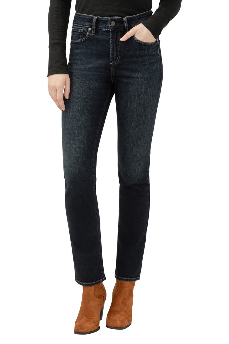Avery High Waist Slim Straight Leg Jeans, Main, color, CONCERTO