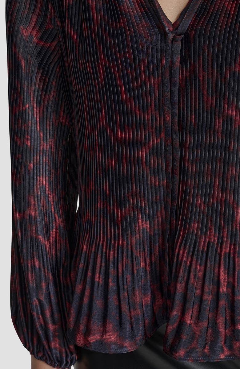 DKNY Print Pleated Top, Alternate, color, 