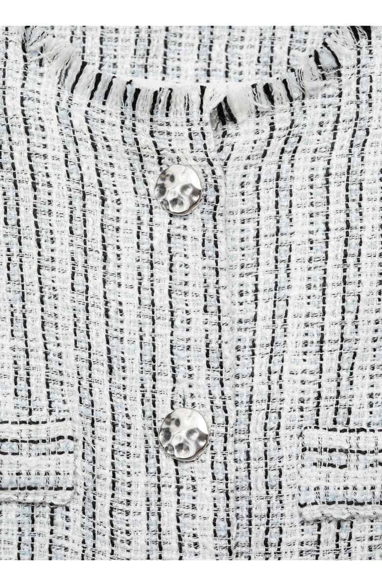 MANGO Button Tweed Minidress, Alternate, color,