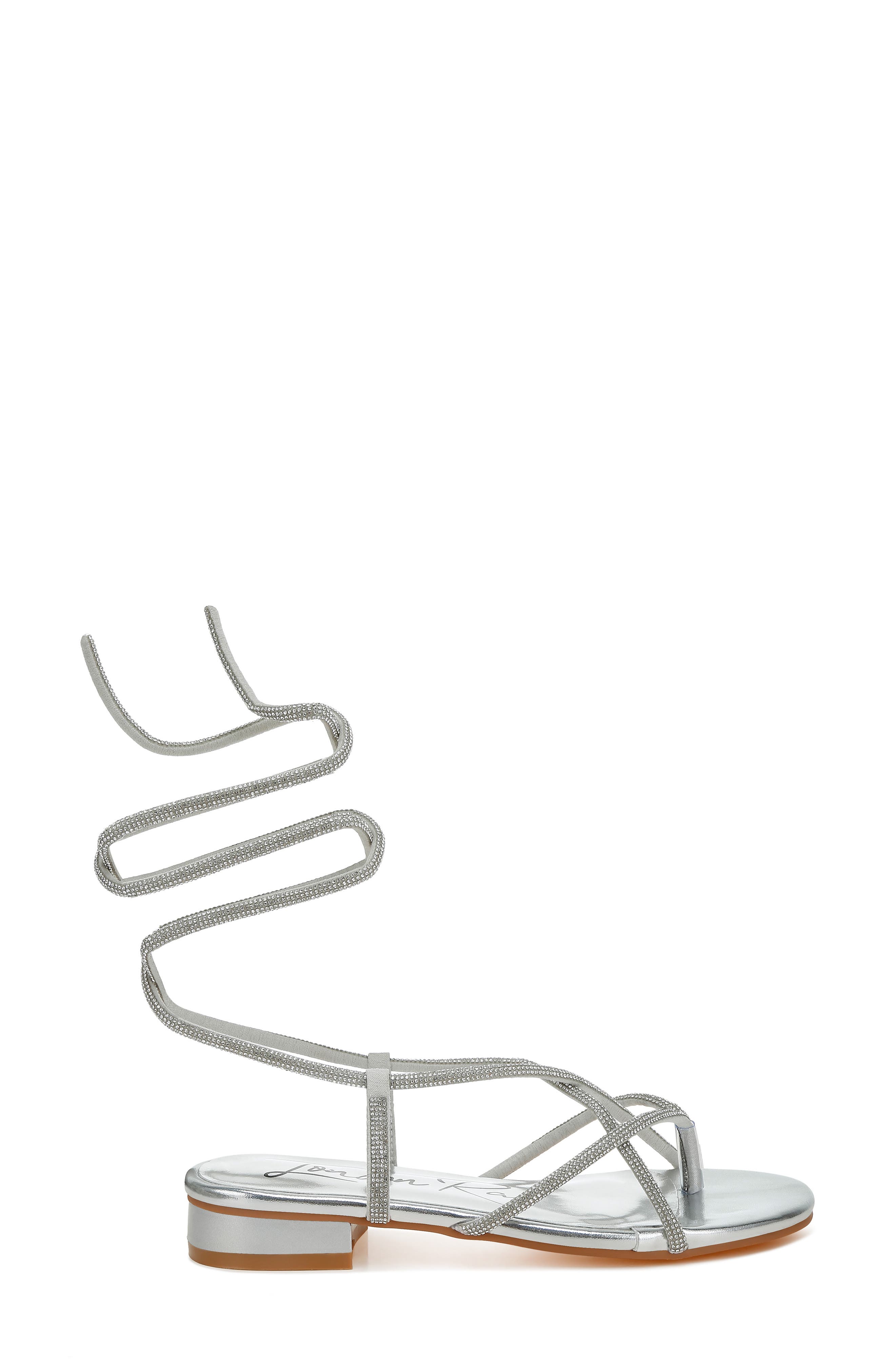 Babbity Embellished Gladiator Sandal, Alternate, color, SILVER