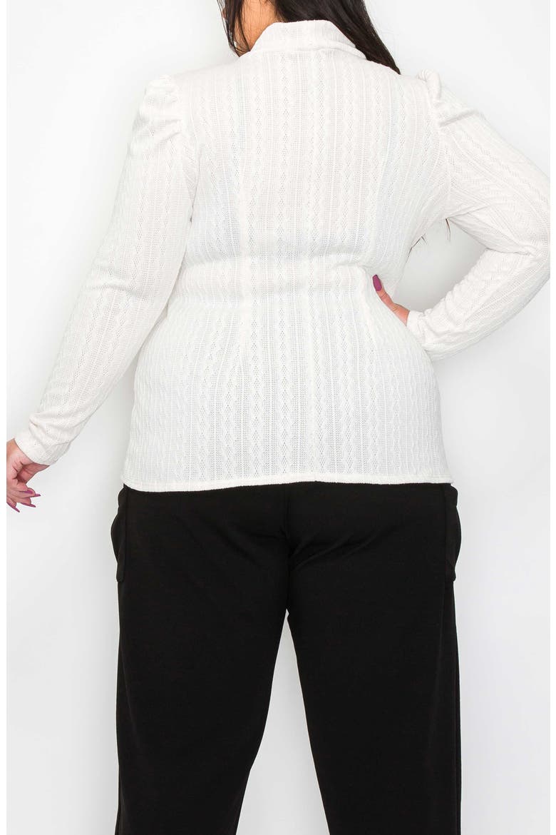 Catriona Waist Tie Mock Neck Sweater, Alternate, color, IVORY