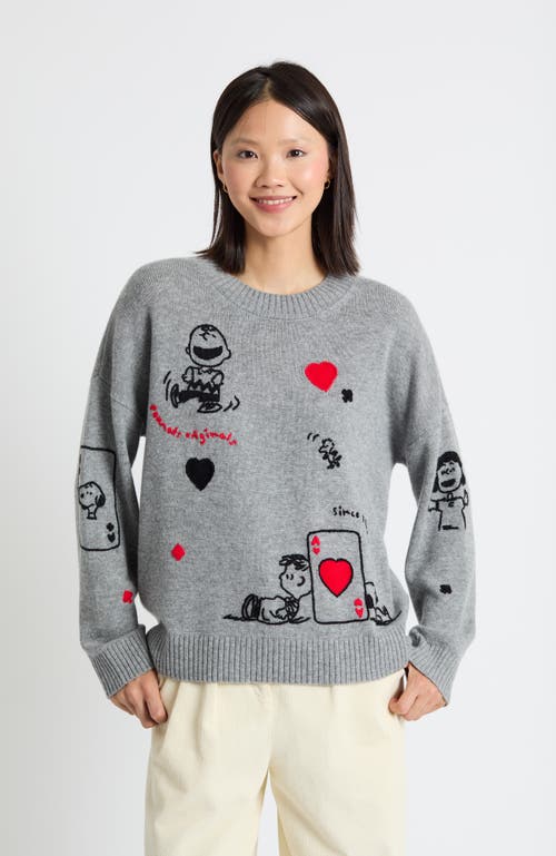 Chinti & Parker X Peanuts Crew-neck Sweater In Gray