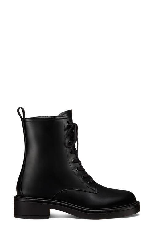 Stuart Weitzman Celia Lite Lace-up Bootie In Black