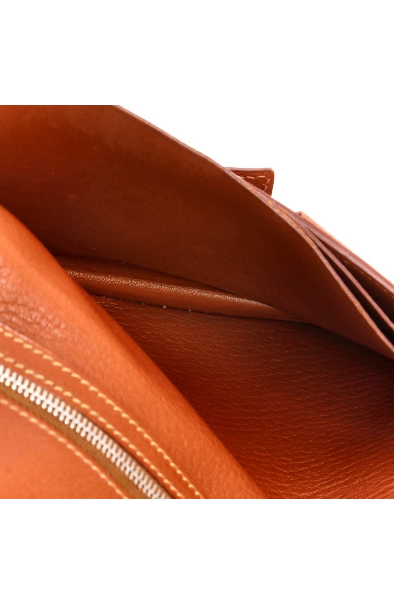 Pre-Owned Hermes Bearn Wallet Chevre Mysore Long, Alternate, color, Feu