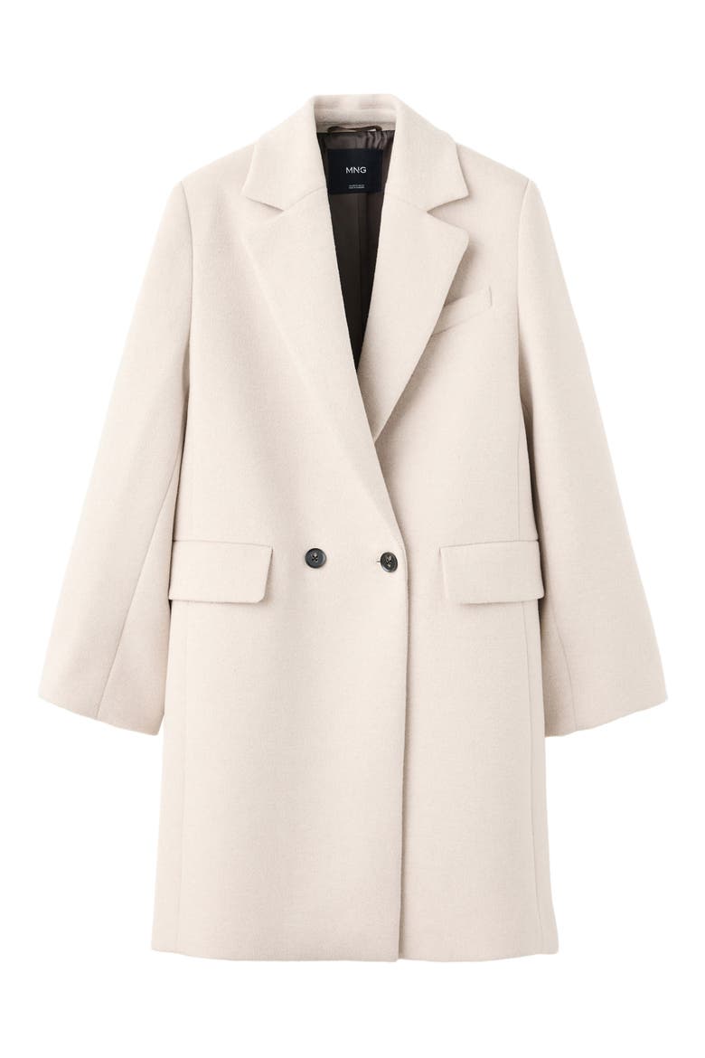 Double Breasted Wool Coat, Alternate, color, LIGHT/PASTEL GREY