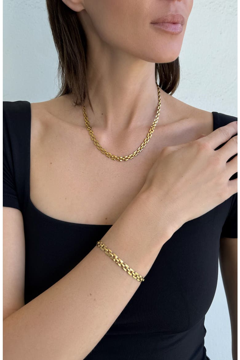 18K Gold Plated Chain Necklace, Alternate, color, GOLD