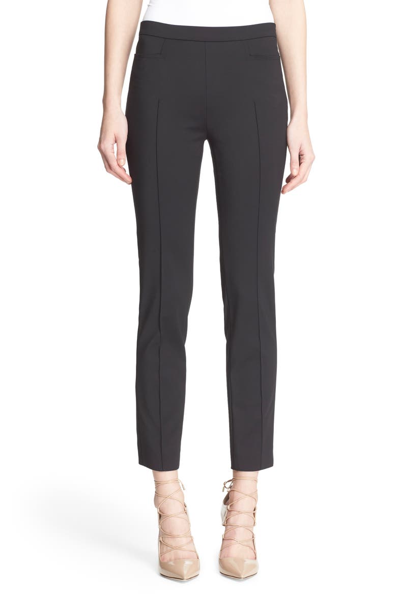 Franca Techno Cotton Blend Pants, Main, color, BLACK