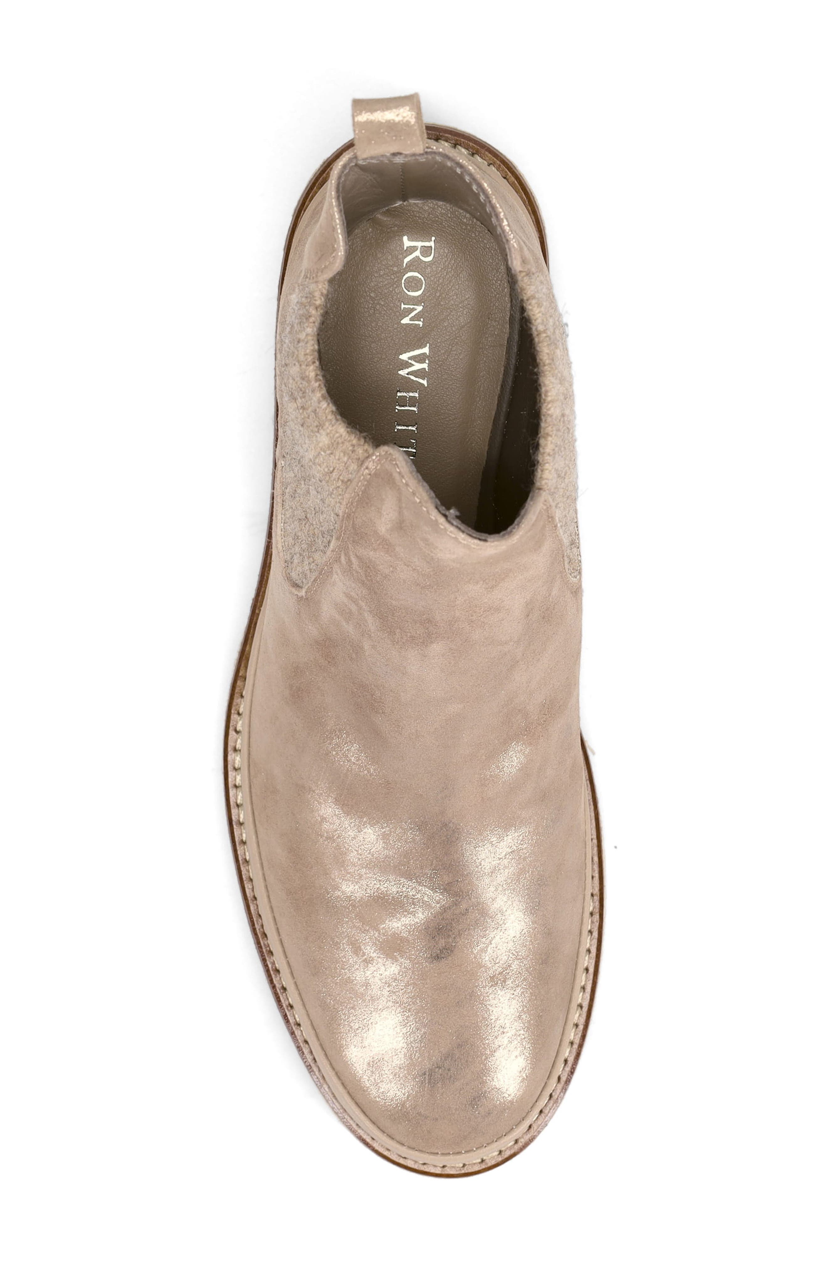 Ron White Emmaline Water Resistant Chelsea Boot, Alternate, color, Mink Suede
