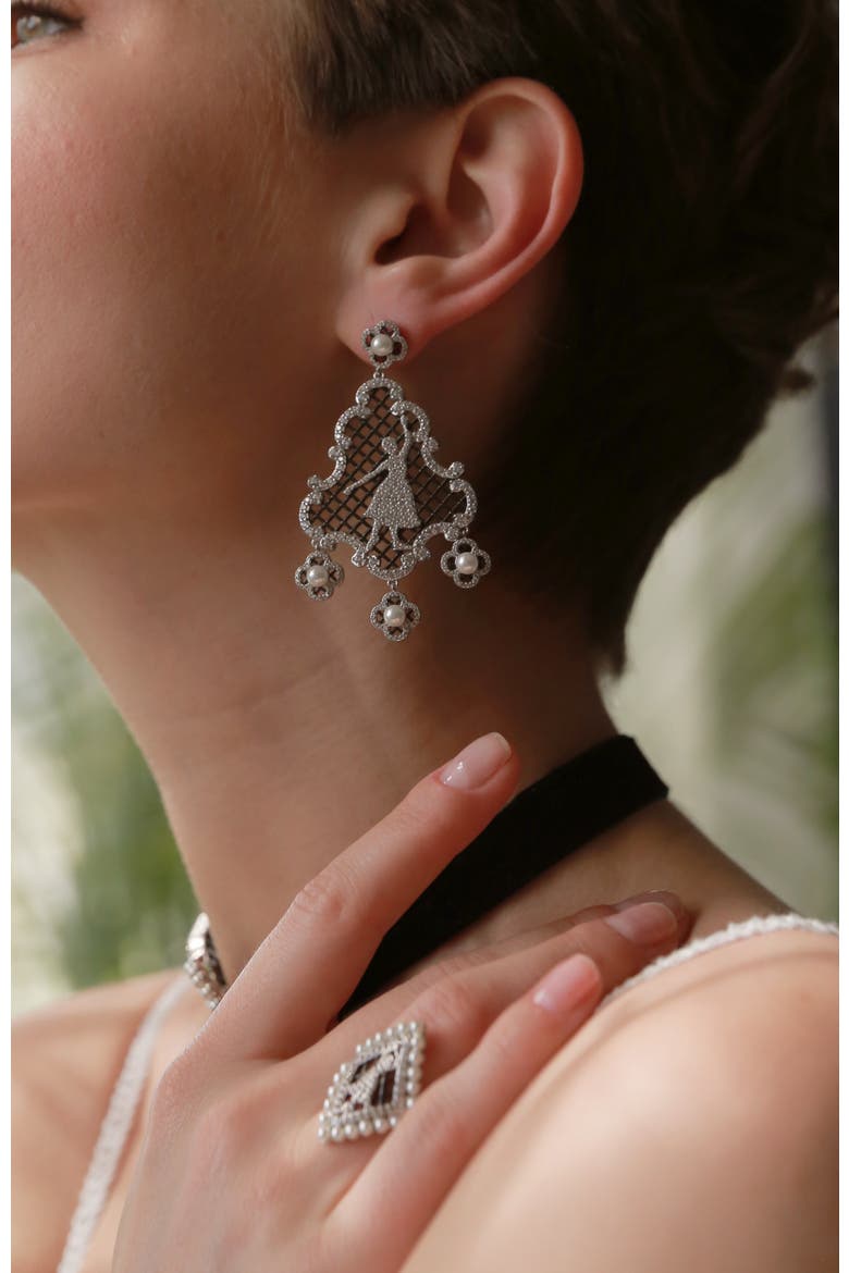 Nutcracker Earrings, Alternate, color, Sliver