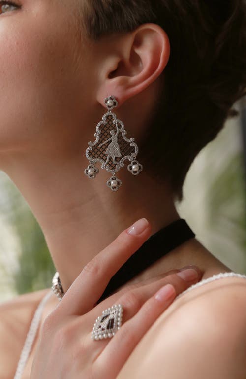 Rc Retro Chic Nutcracker Earrings In Silver