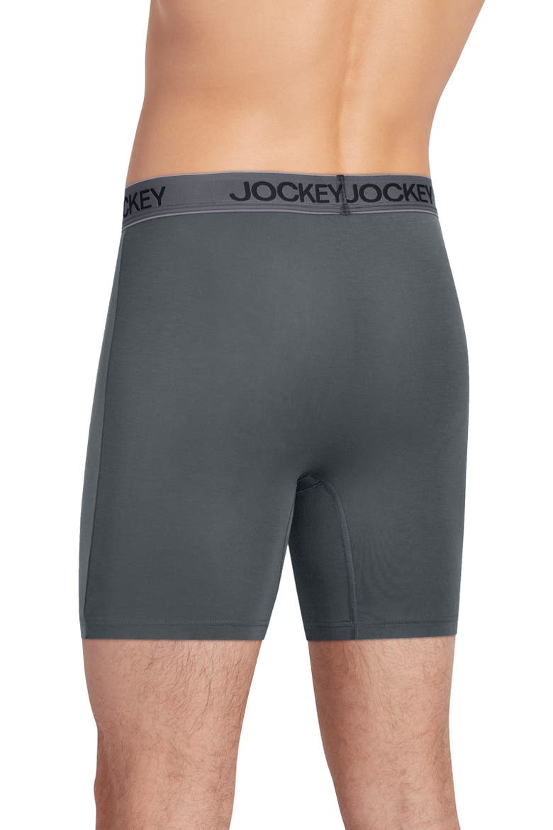 Men's Chafe Proof Pouch Ultra Soft Modal 6" Boxer Brief - 3 Pack, Alternate, color, True Navy/Battleship Grey