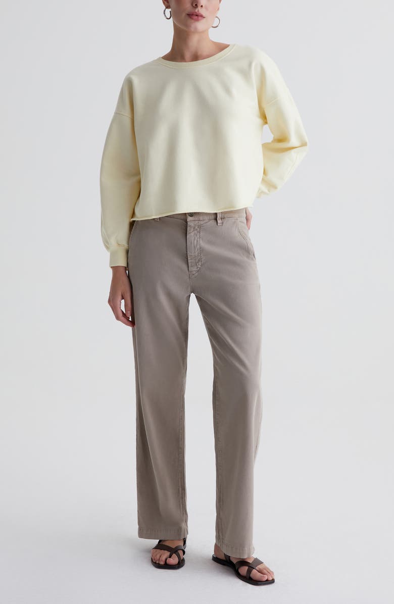 AG Caden Wide Leg Twill Pants, Alternate, color, 