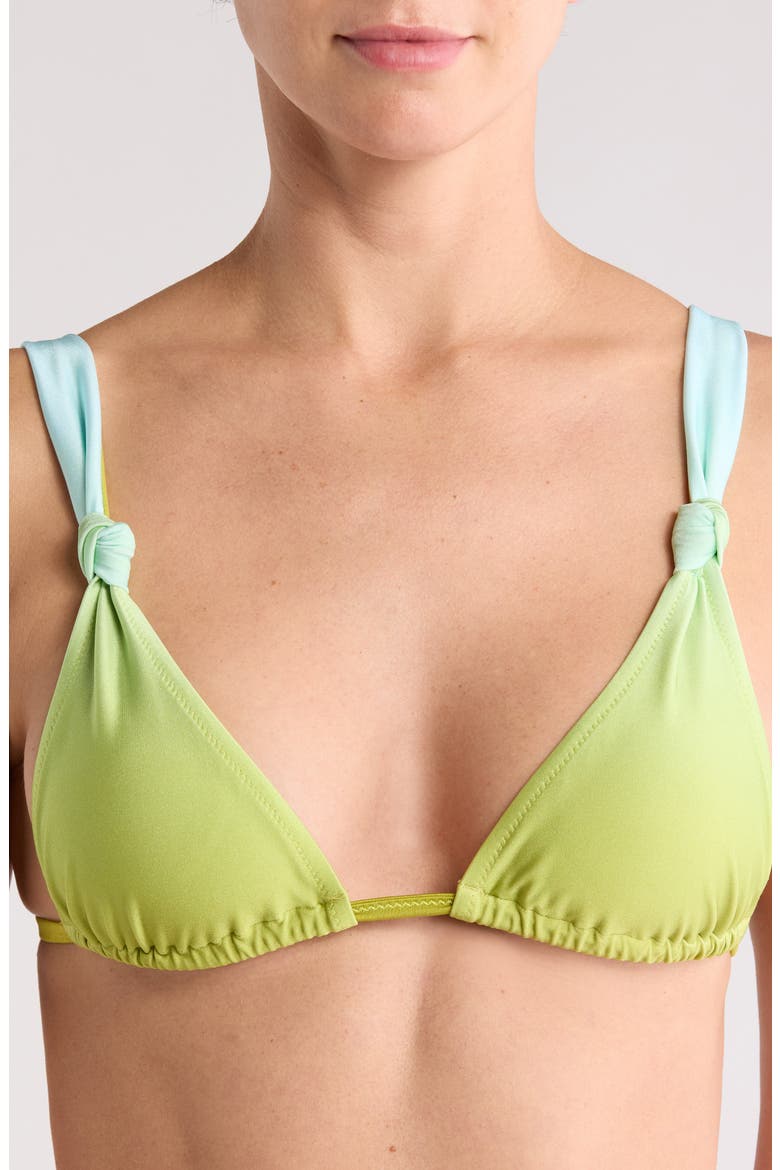 The Ellery Bikini Top, Alternate, color, SKY / CHARTREUSE OMBRE
