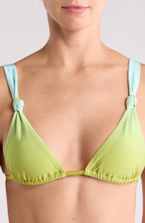 Solid & Striped The Ellery Bikini Top In Green