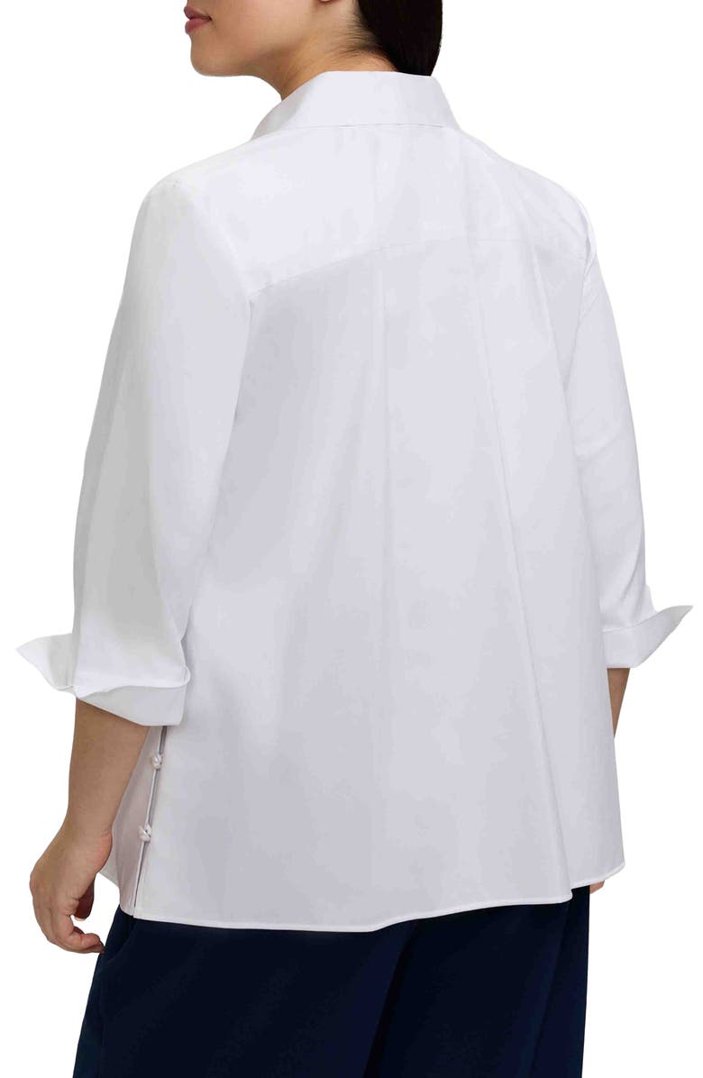 Foxcroft Beatrice Side Button Shirt, Alternate, color, White