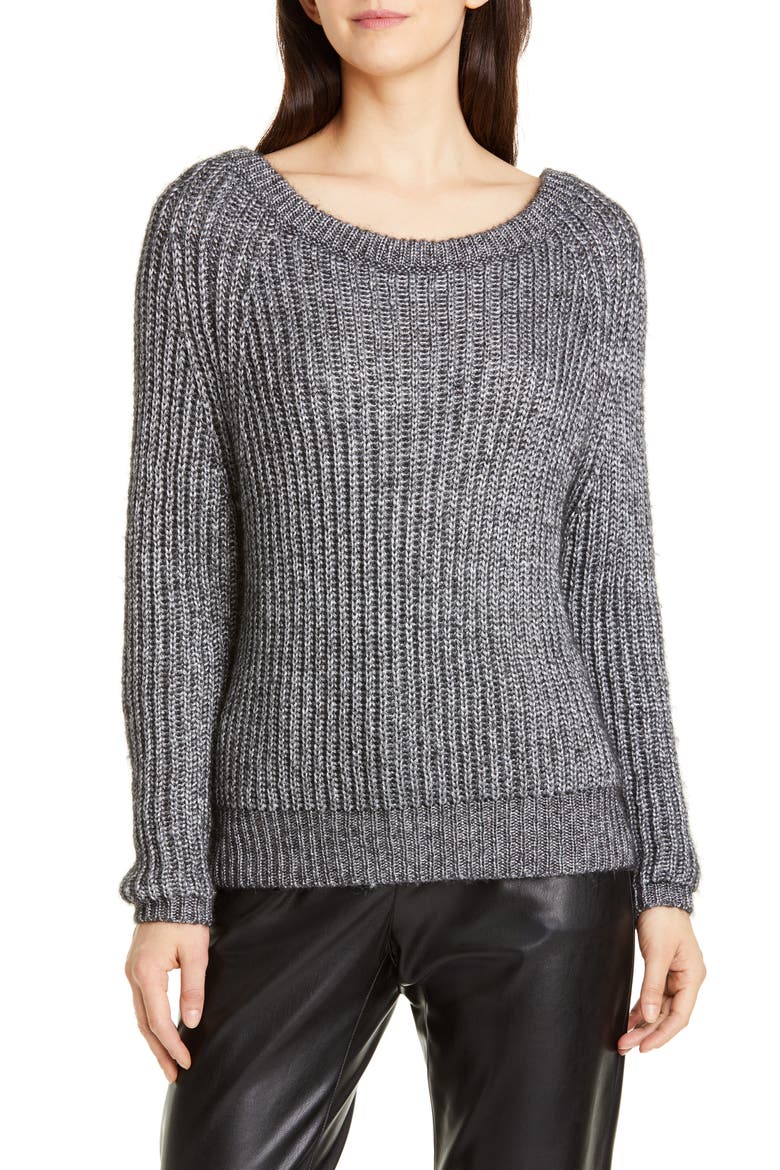 Seventy Shaker Stitch Sweater, Main, color, DARK GREY