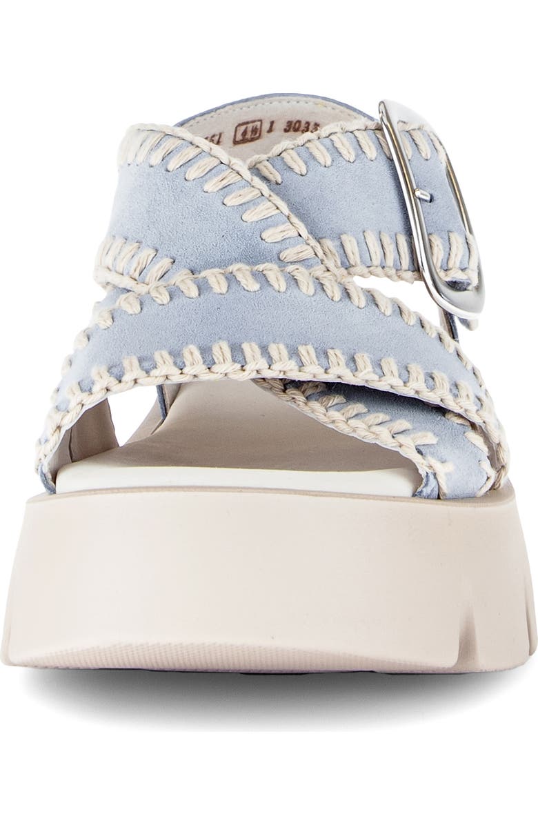 Gabor Ankle Strap Platform Sandal, Alternate, color, Sky