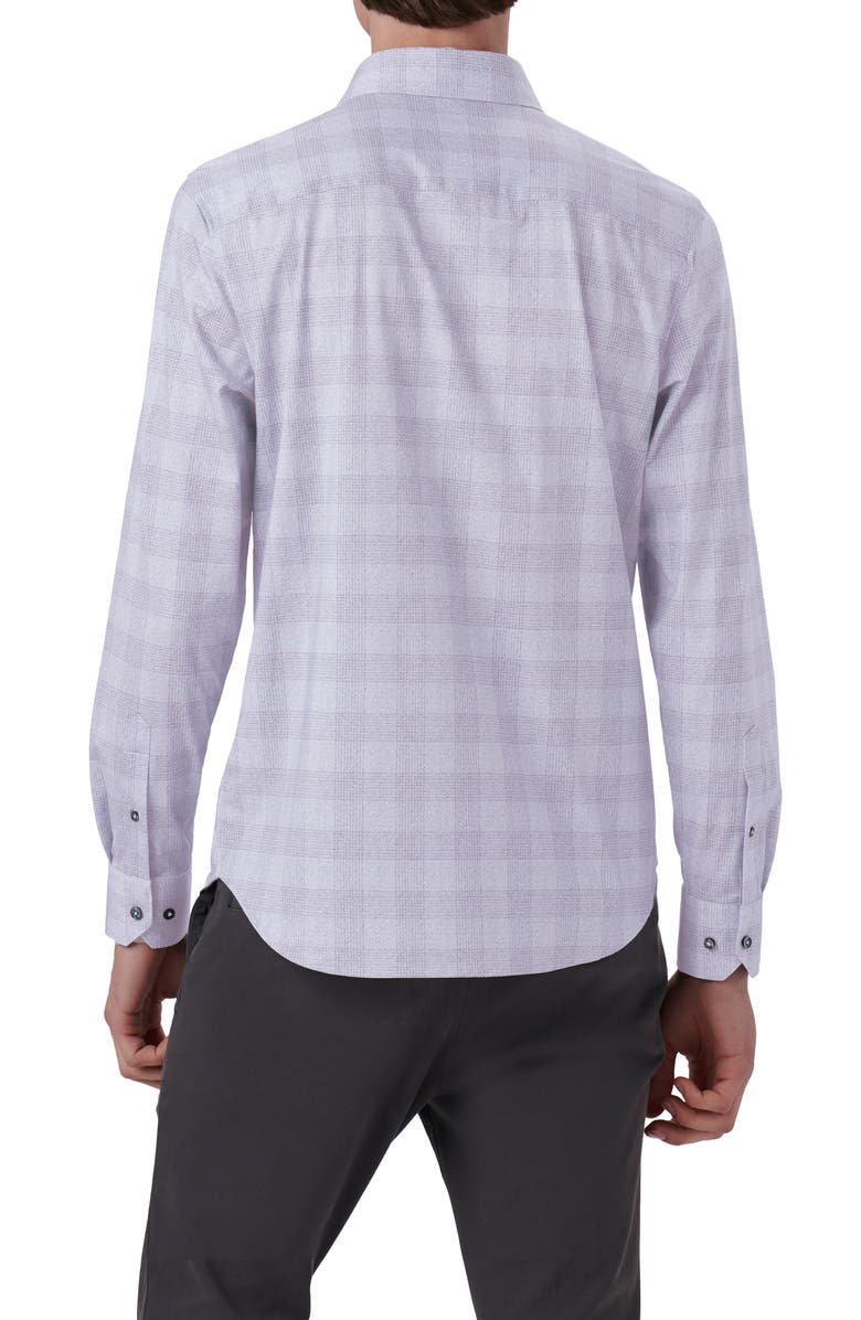 Bugatchi James OoohCotton<sup>®</sup> Plaid Button-Up Shirt, Alternate, color, Lavender