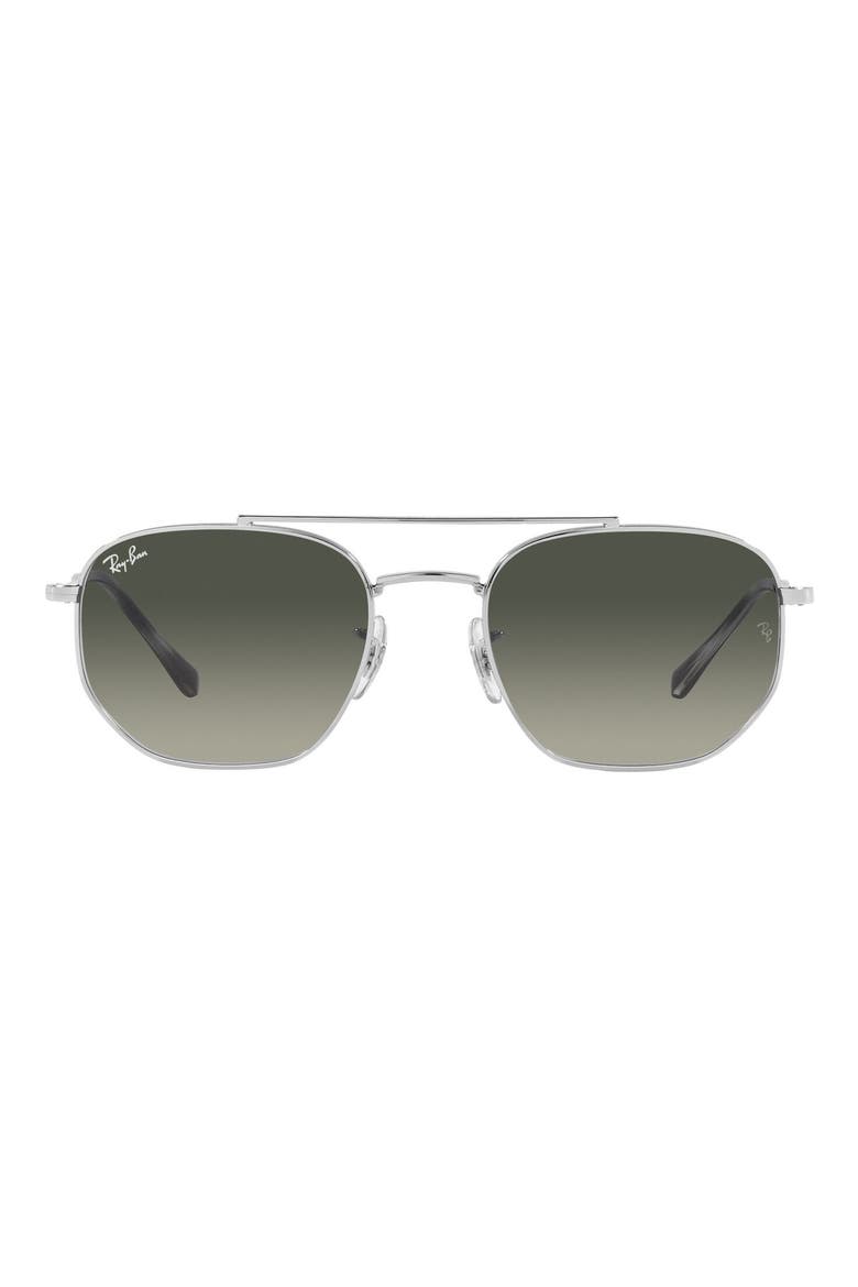 54mm Gradient Irregular Sunglasses, Main, color, SILVER