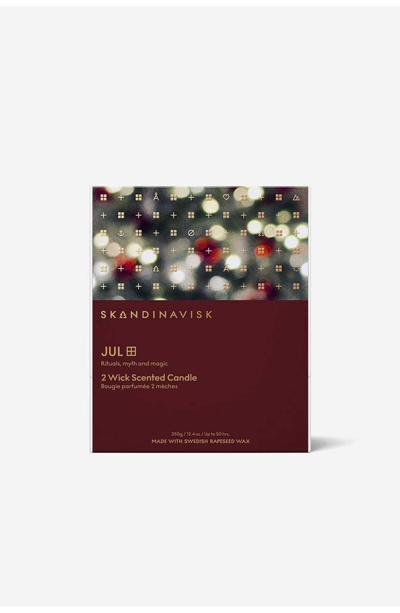 SKANDINAVISK JUL Special Edition 2-wick Scented Candle 350g, Alternate, color, Merlot Red