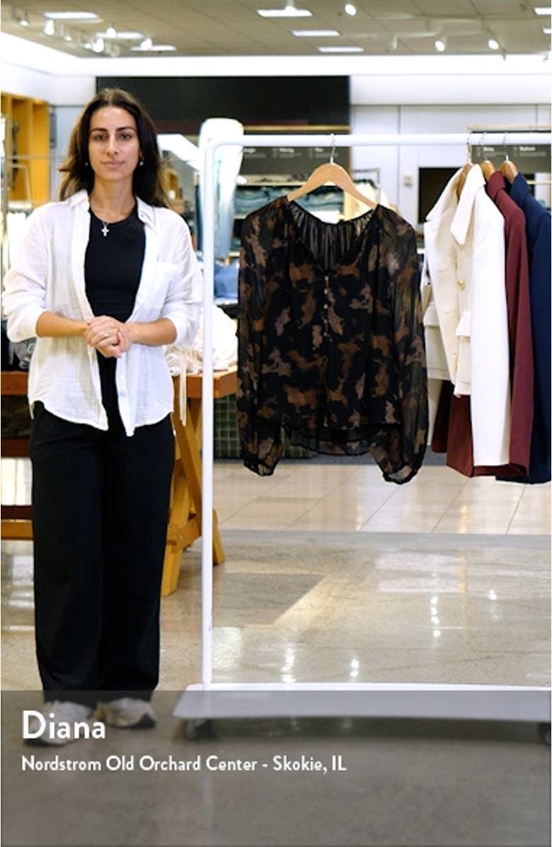 Indi Printed Balloon Sleeve Top, sales video thumbnail